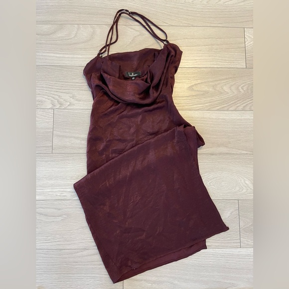 NWOT LULUS Satin Midi Dress - Picture 3 of 3